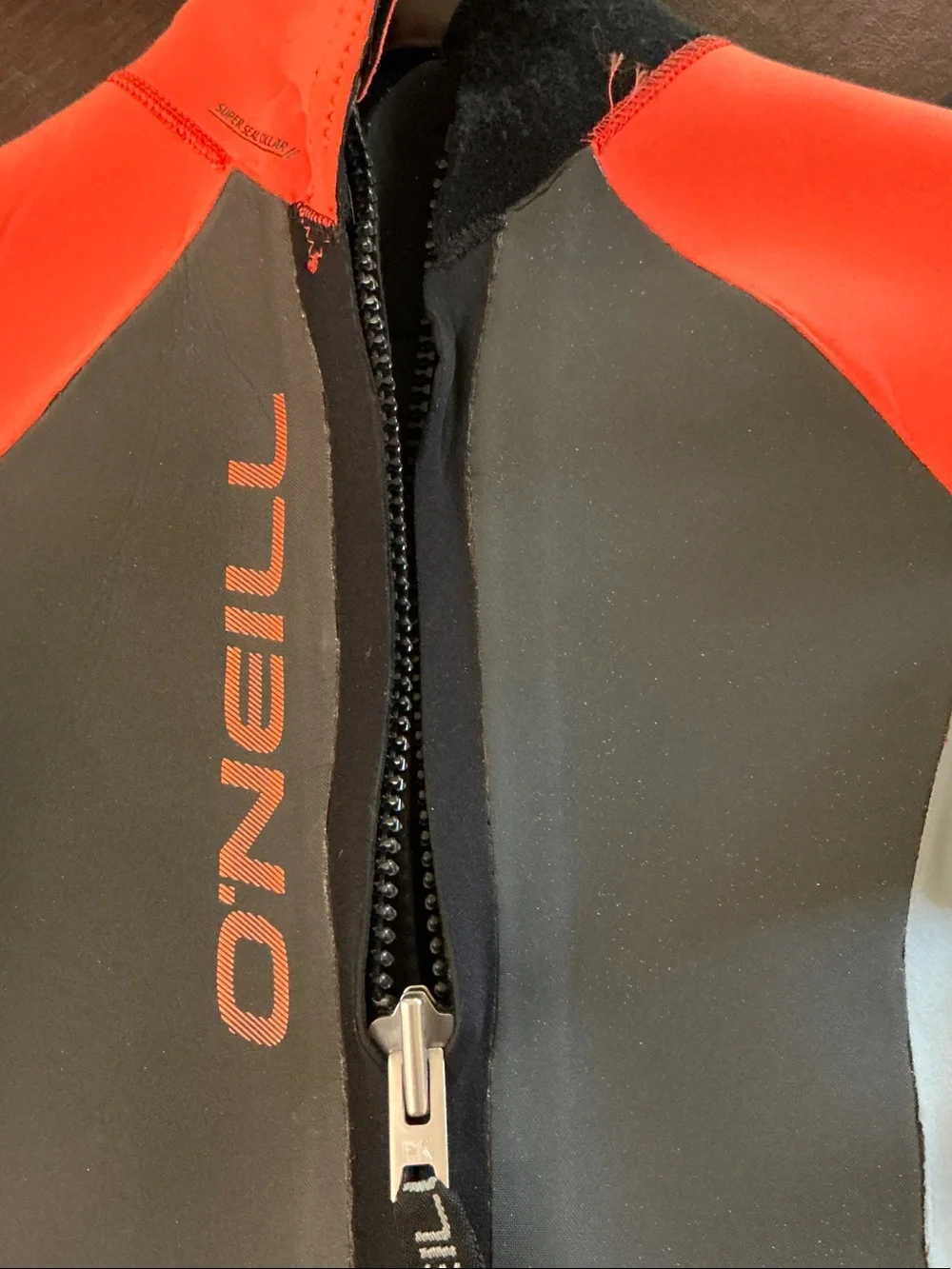 O'Neill Kids' Black Gray Orange One-Piece Wetsuit
